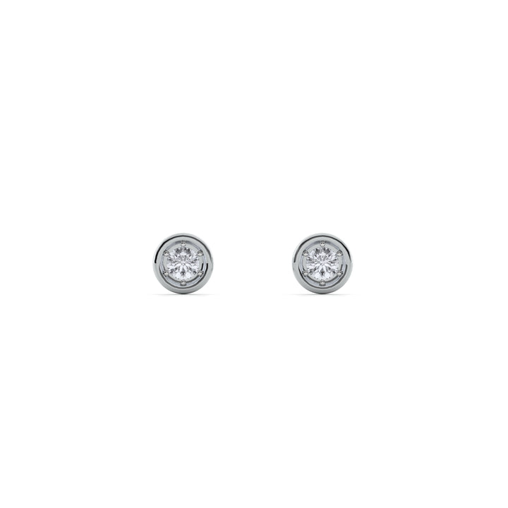Sculpt 9KT Gold Lab Grown Diamond Stud Earring - 5