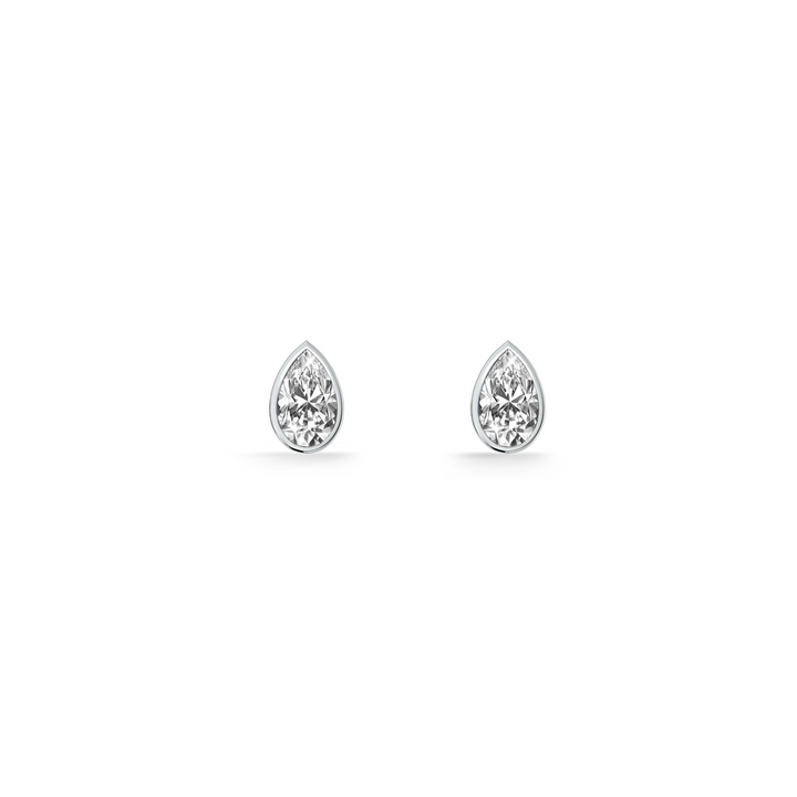 Teardrop 9KT Gold Lab Grown Diamond Stud Earring - 3