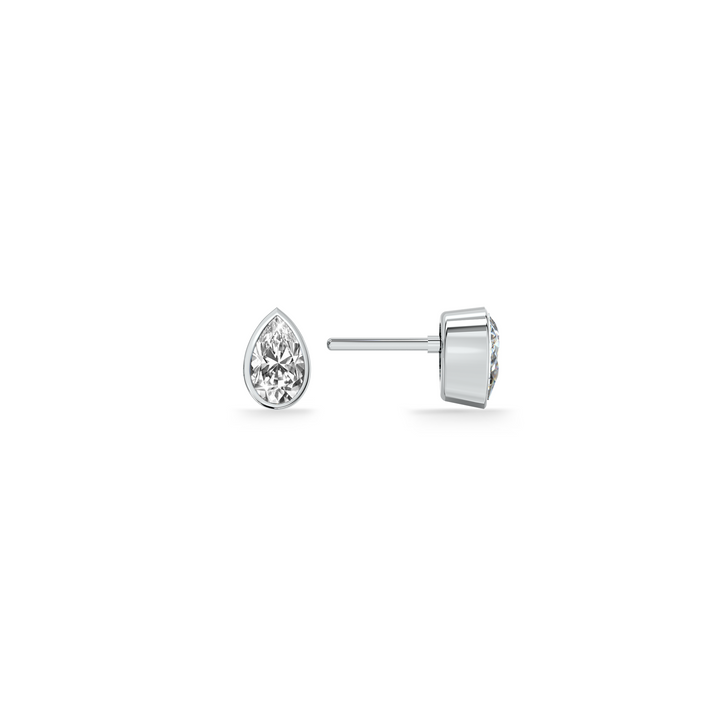 Teardrop 9KT Gold Lab Grown Diamond Stud Earring - 1