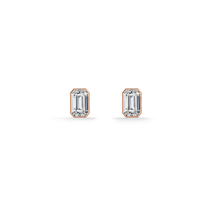 Linear Luxe 9KT Gold Lab Grown Diamond Stud Earring - 4