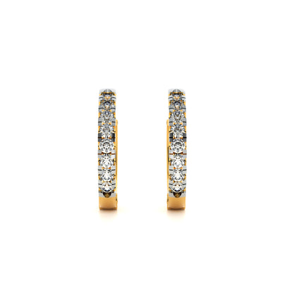 Eterna Glow 9KT Gold Lab Grown Diamond Hoop Earring