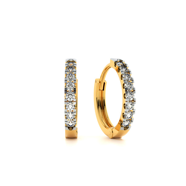 Eterna Glow 9KT Gold Lab Grown Diamond Hoop Earring