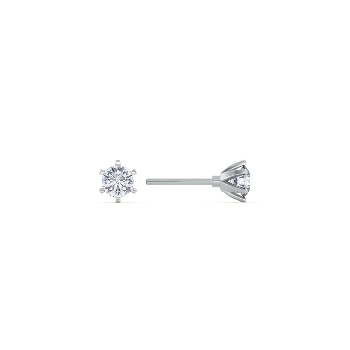Lustre Pin 9KT Gold Lab Grown Diamond Stud Earring - 4
