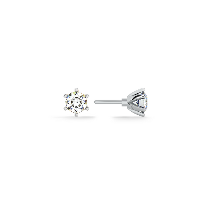 Lustre Pin 9KT Gold Lab Grown Diamond Stud Earring - 1
