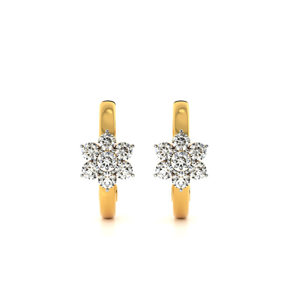 Blossom Loop 9KT Gold Lab Grown Diamond Stud Earring