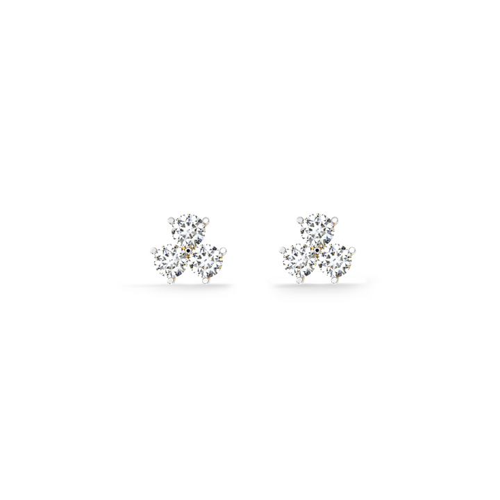 Triplit 9KT Gold Lab Grown Diamond Stud Earring - 1