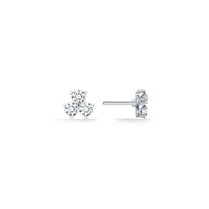 Triplit 9KT Gold Lab Grown Diamond Stud Earring - 1