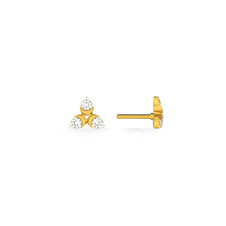 Starcore 9KT Gold Lab Grown Diamond Stud Earring - 1