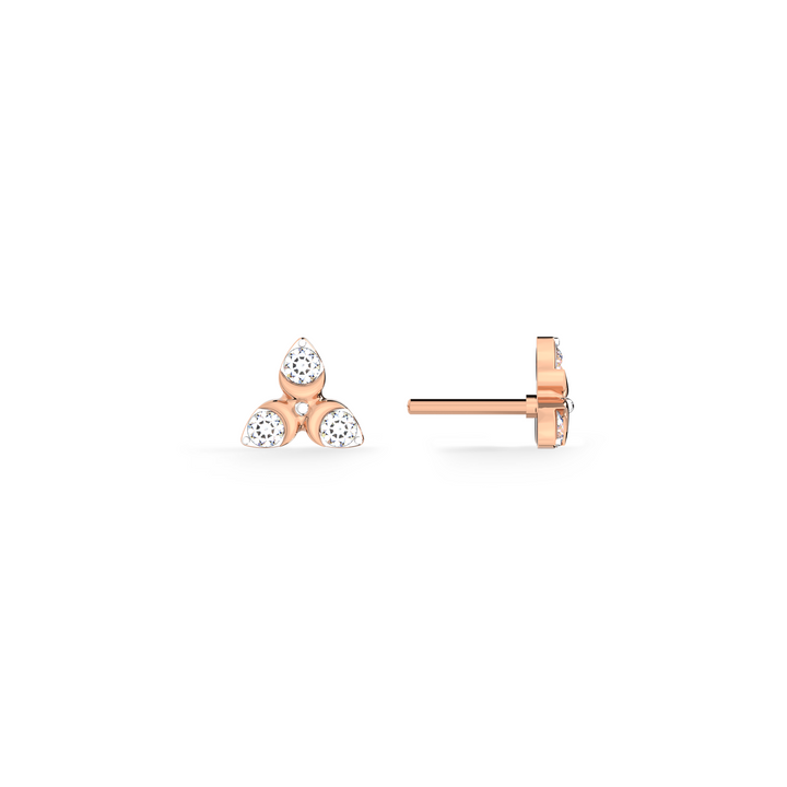 Starcore 9KT Gold Lab Grown Diamond Stud Earring - 4