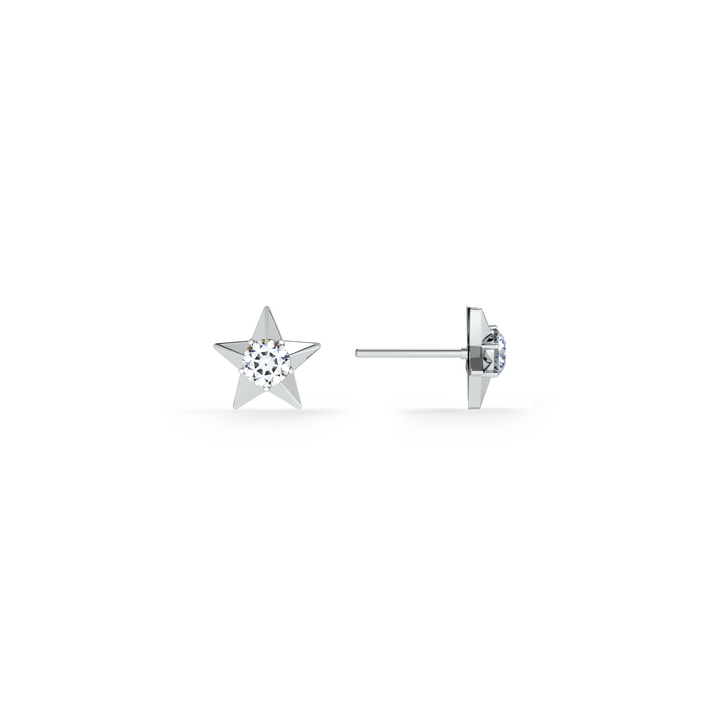 Twilight Burst 9KT Gold Lab Grown Diamond Stud Earring - 1