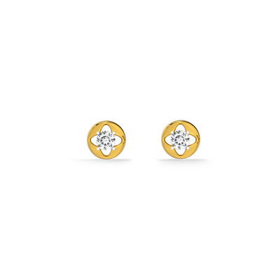 Floral Whisper Lab Grown Diamond Stud Earring