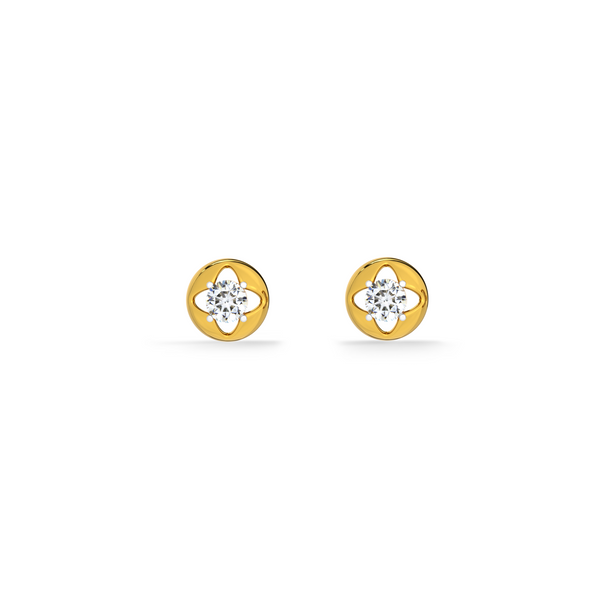 Floral Whisper Lab Grown Diamond Stud Earring