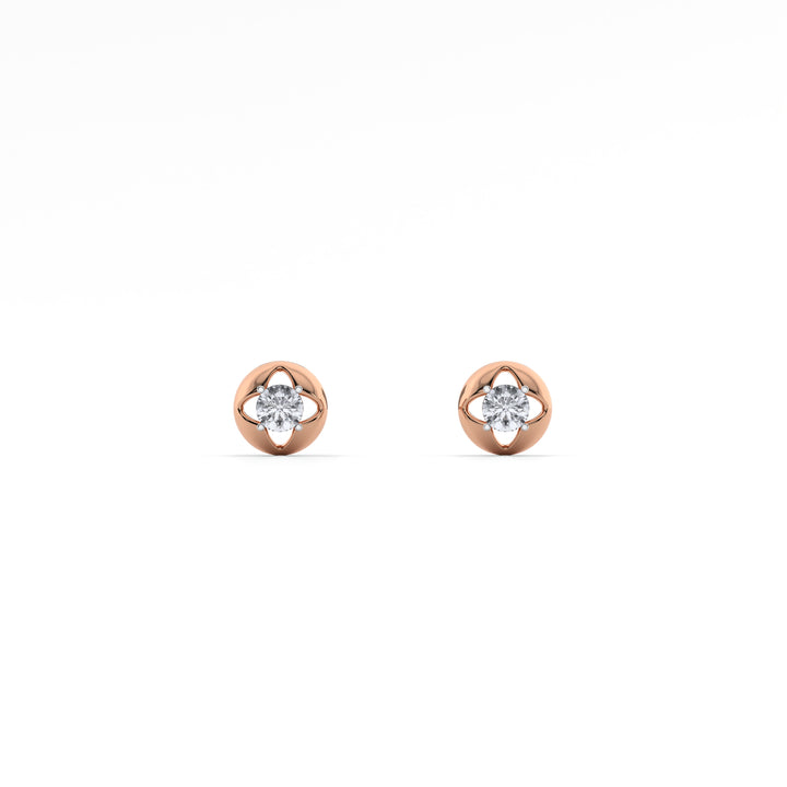 Floral Whisper 9KT Gold Lab Grown Diamond Stud Earring - 6
