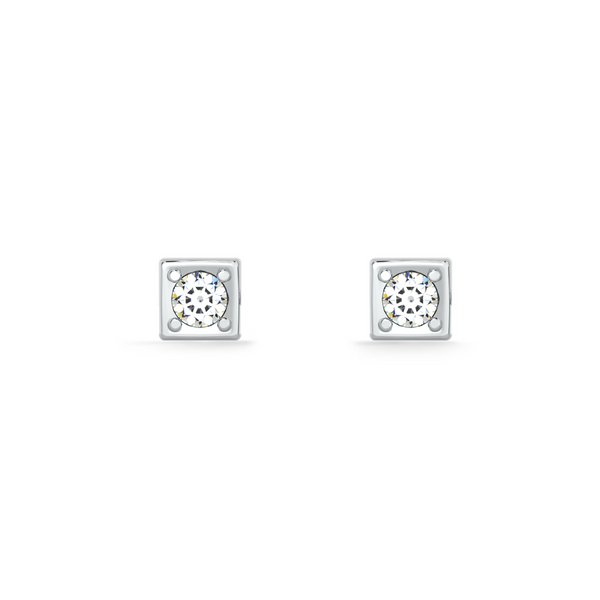 Squared Pin Lab Grown Diamond Stud Earring