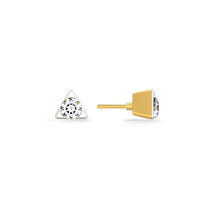 Triangle Spark Mini 9KT Gold Lab Grown Diamond Stud Earring - 2