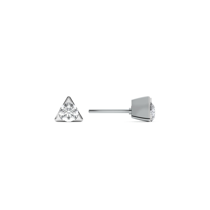 Triangle Spark Mini 9KT Gold Lab Grown Diamond Stud Earring - 3