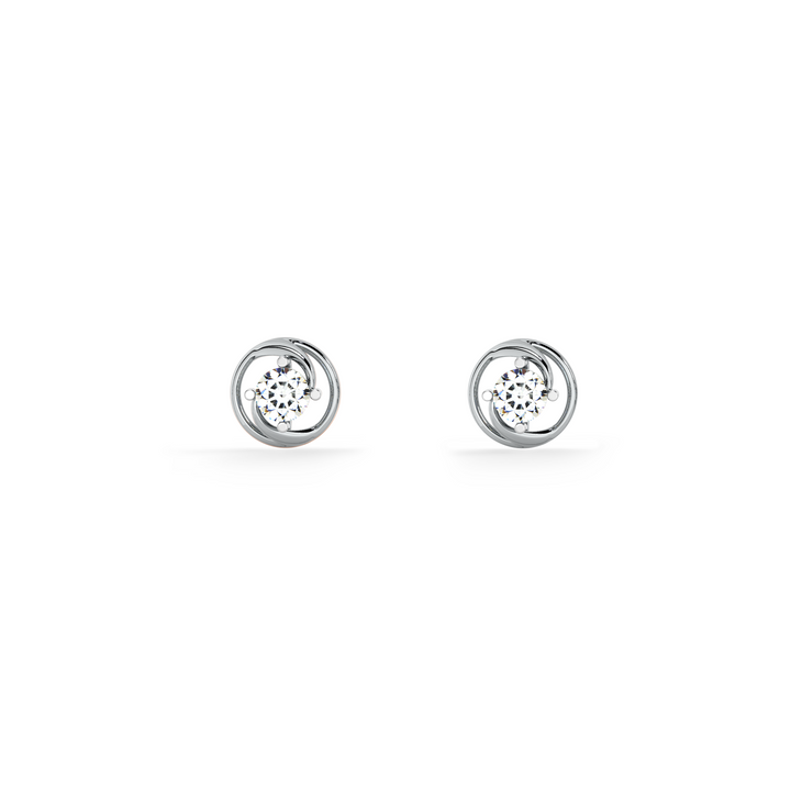 Radiant Bloom Cluster 9KT Gold Lab Grown Diamond Stud Earring - 2