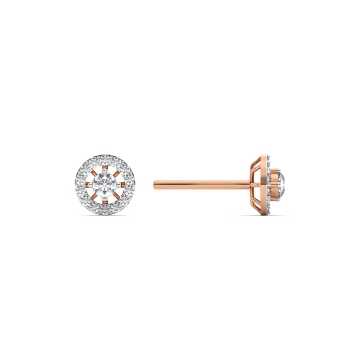 Heirloom Halo 9KT Gold Lab Grown Diamond Stud Earring - 2