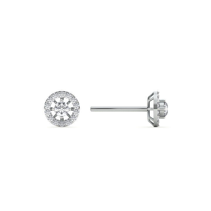 Heirloom Halo 9KT Gold Lab Grown Diamond Stud Earring - 1