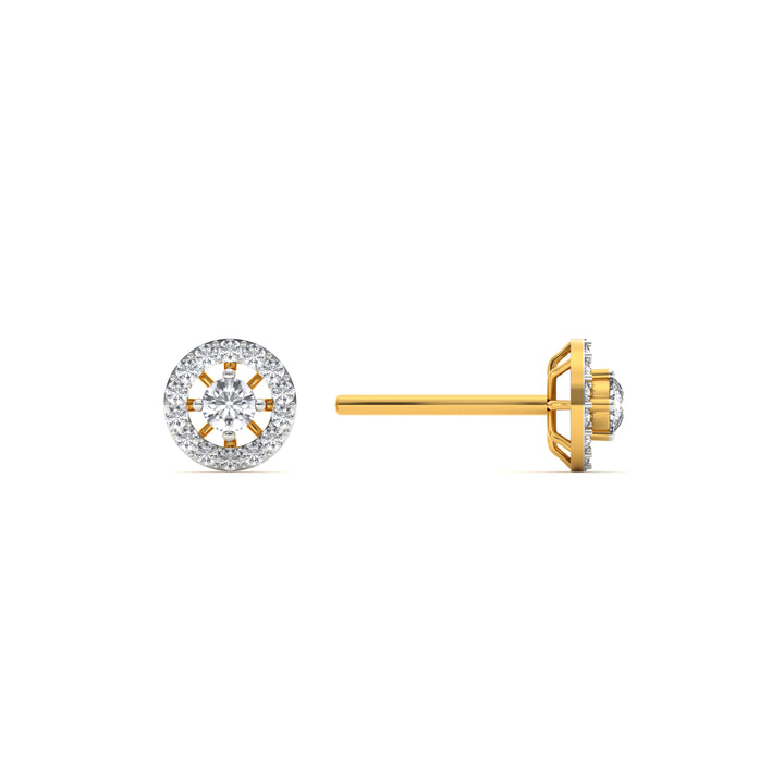 Heirloom Halo 9KT Gold Lab Grown Diamond Stud Earring - 6