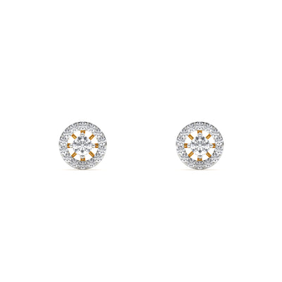 Heirloom Halo 9KT Gold Lab Grown Diamond Stud Earring
