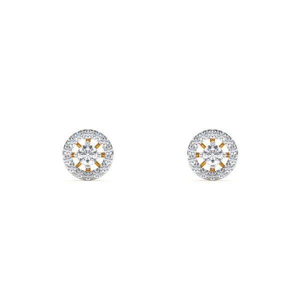 Heirloom Halo 9KT Gold Lab Grown Diamond Stud Earring