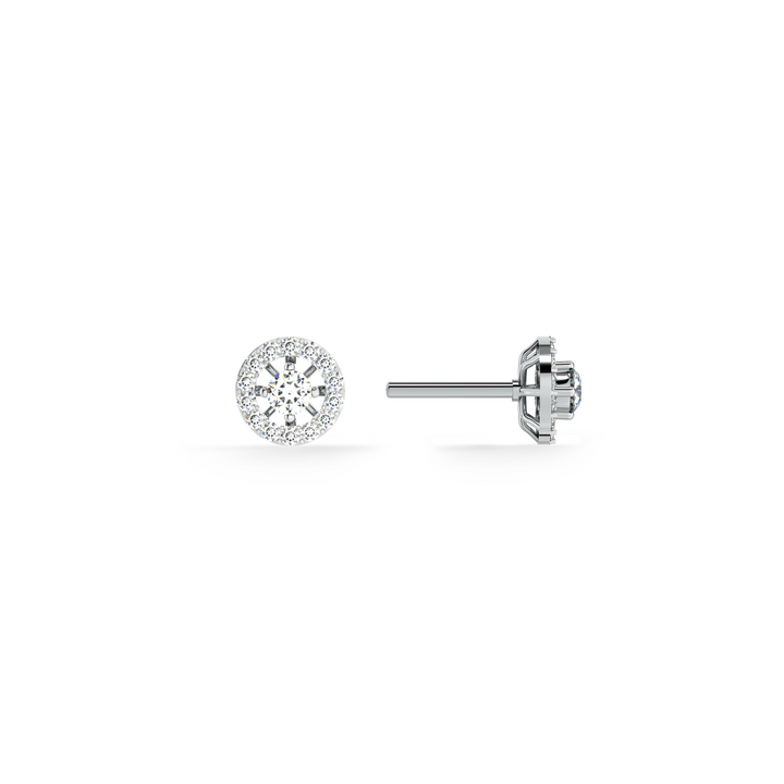 Heirloom Halo 9KT Gold Lab Grown Diamond Stud Earring - 1