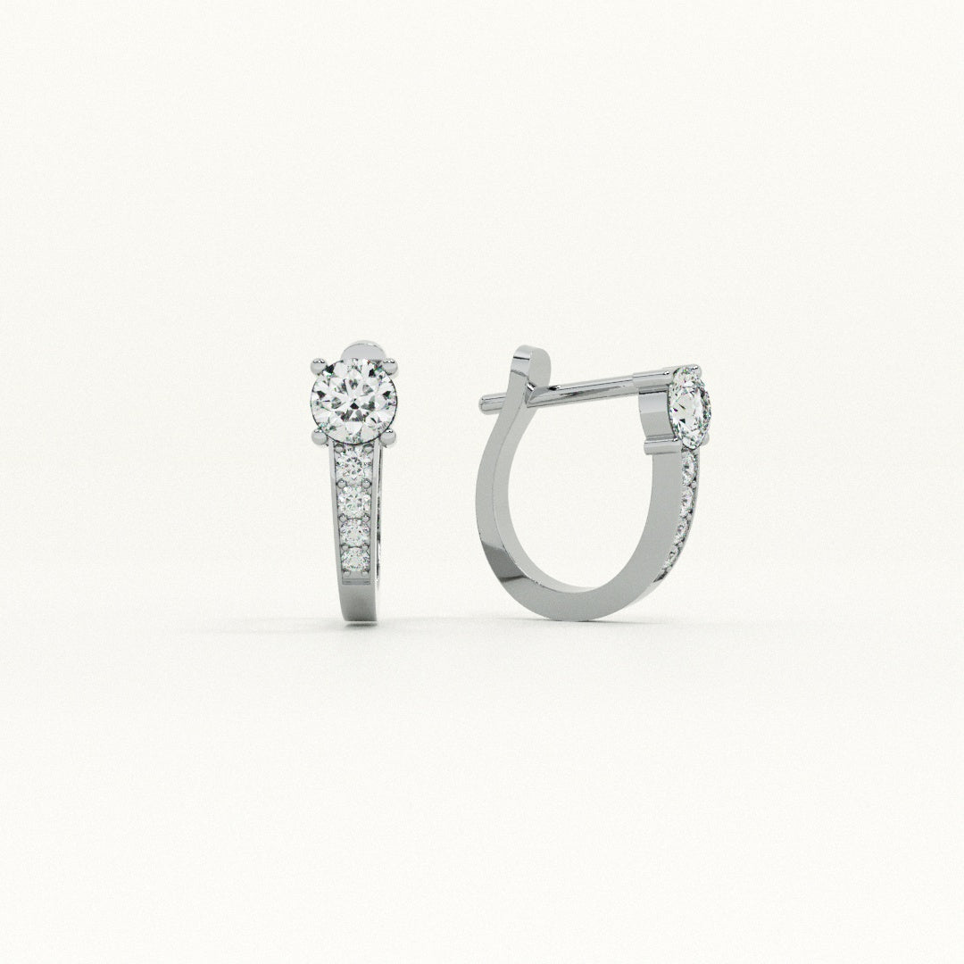 Luminous Crystal Charm Hoop Earrings - view 2