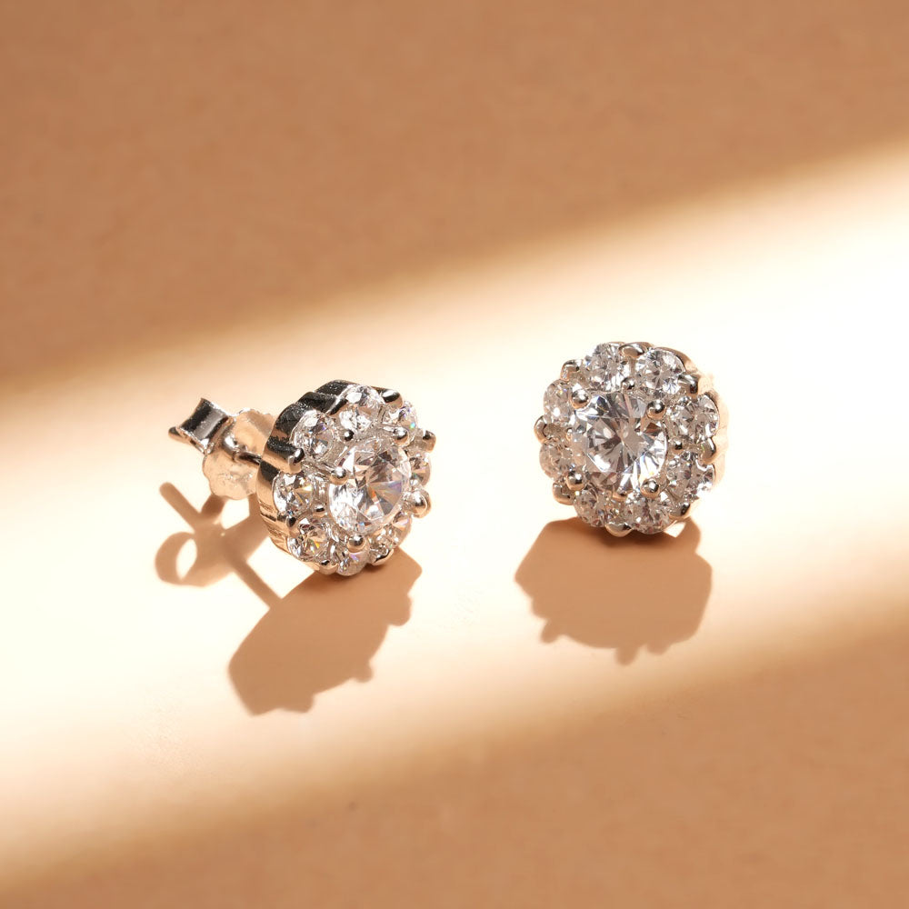 Dazzling Halo Stud Earrings - view 5