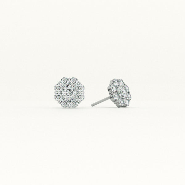 Dazzling Halo Stud Earrings - Image 1