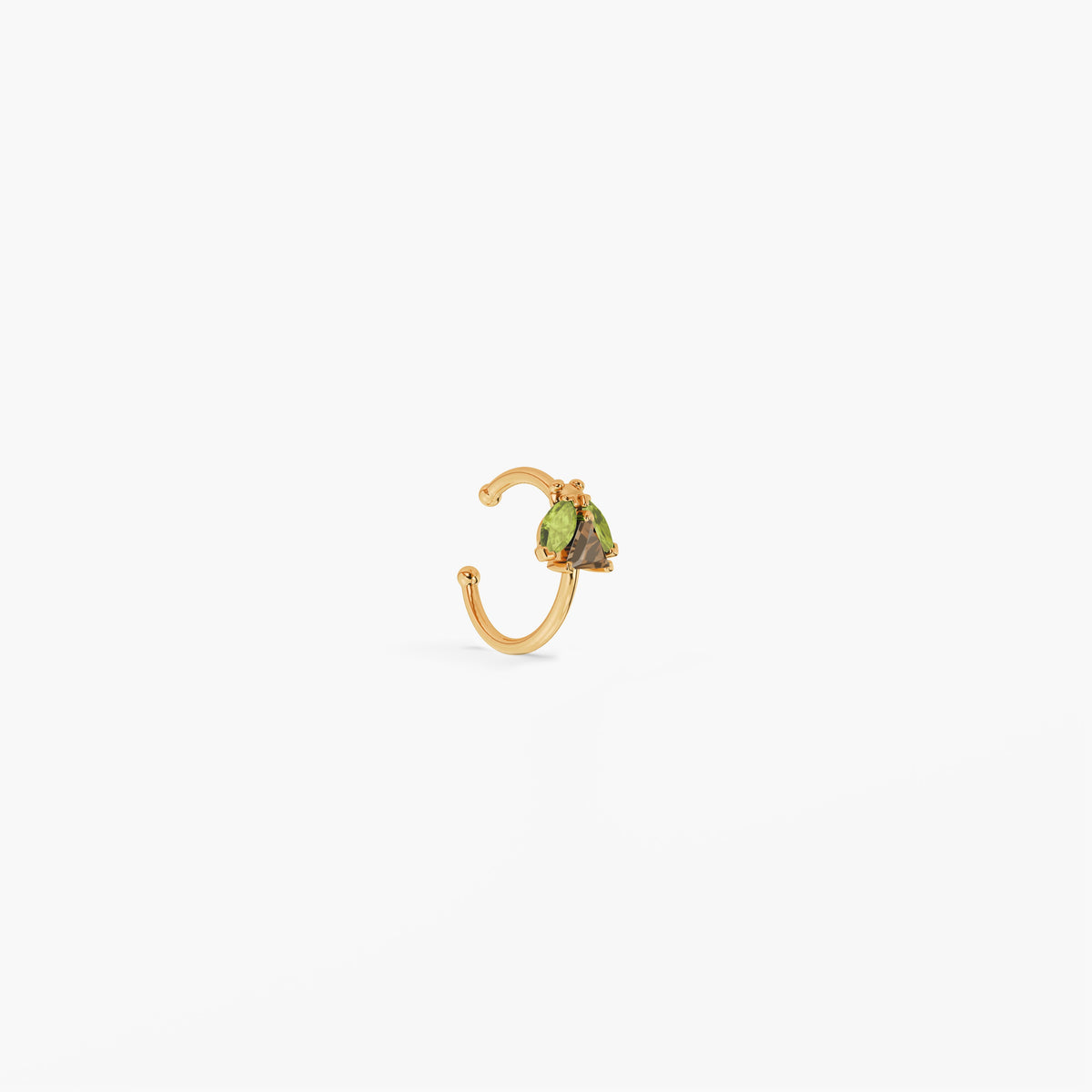 925 Sterling Silver Meadow Ladybug Earcuff