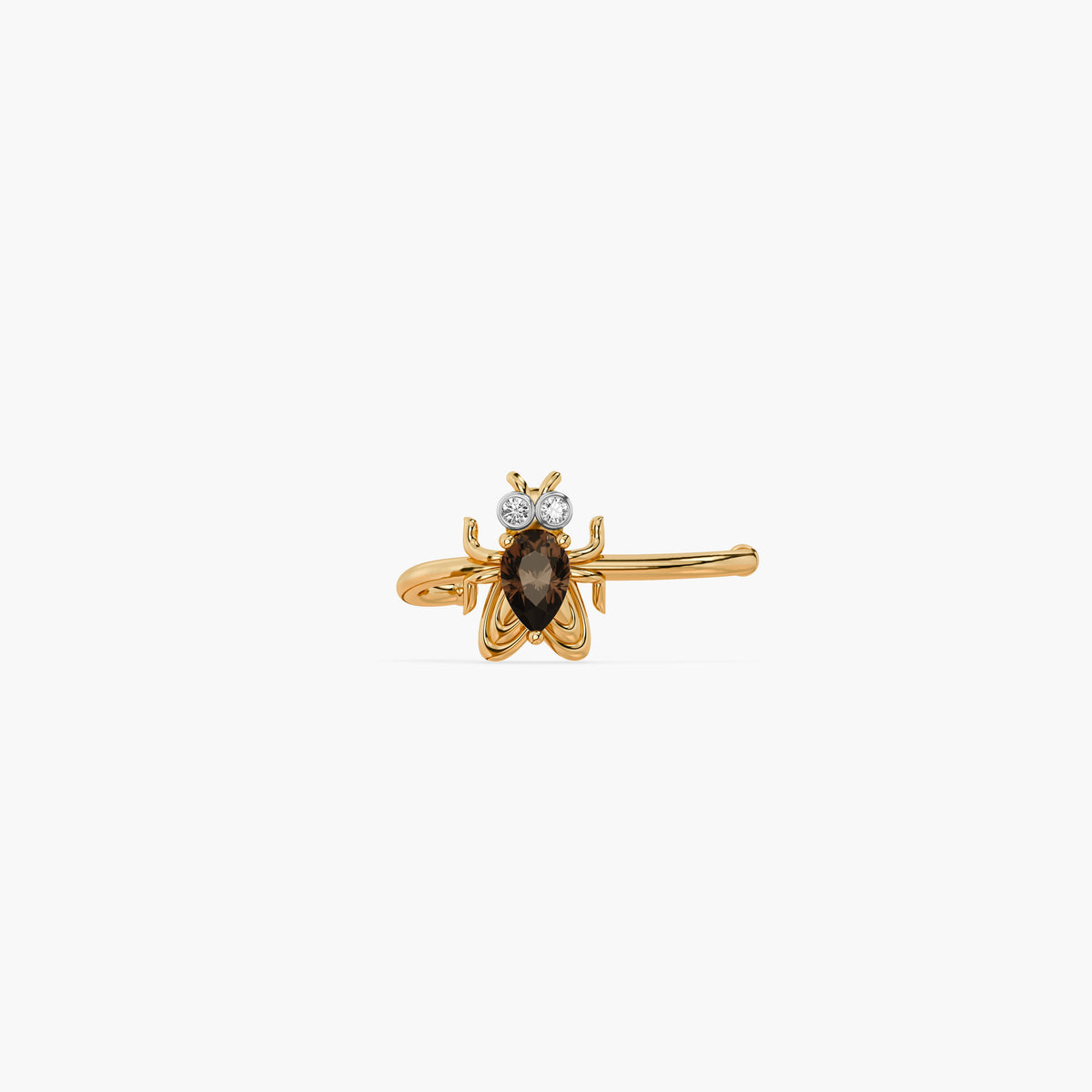 925 Sterling Silver Silver Drift Housefly Earcuff