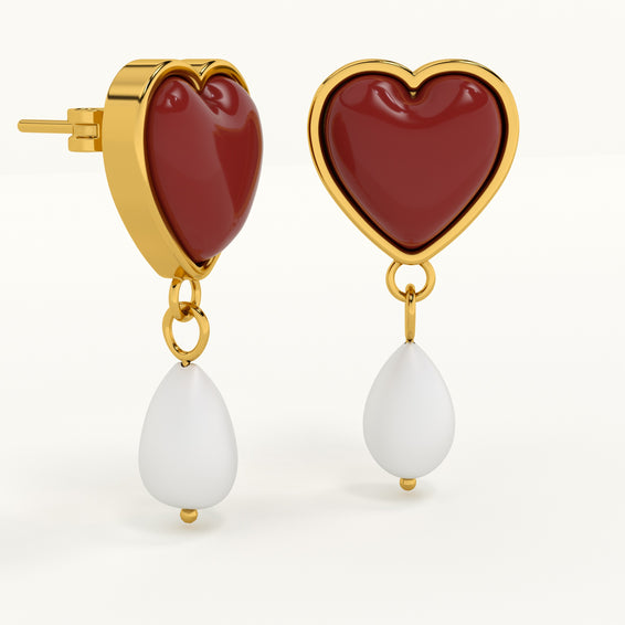 Pearly Love Drops Earrings