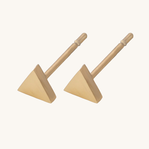 Shop Mini Triangle Stud Earrings | 18k Gold Plated Palmonas-1