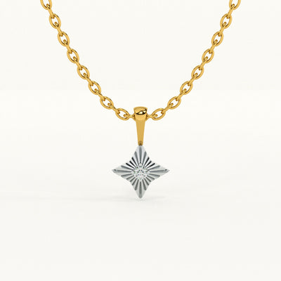 Stellar Bloom Lab-Grown Diamond Customizable Pendant