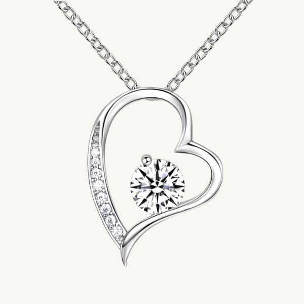 Solitaire Love Necklace | Silver