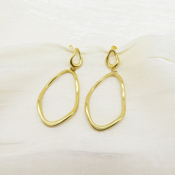 Wavy Loop Drop Earrings