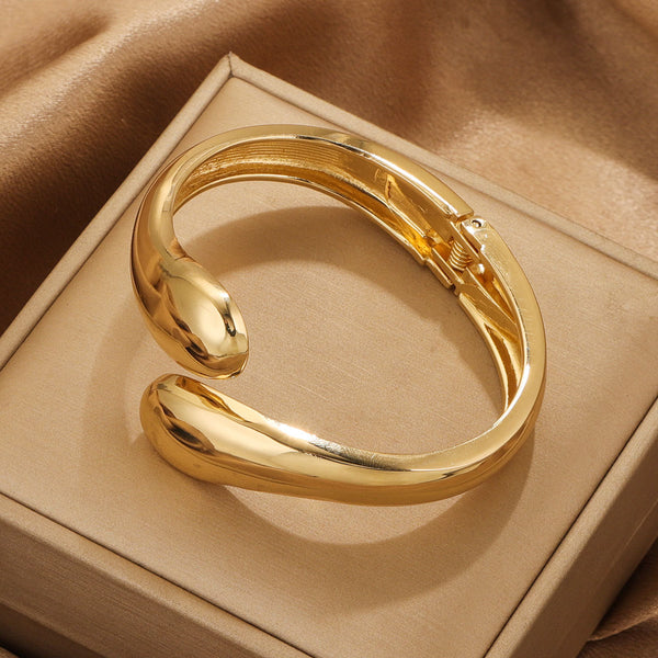 Gold Waterdrop Cuff Bracelet