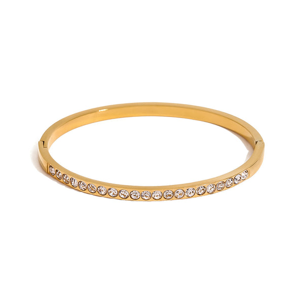 Glittering Diamond Bangle Bracelet