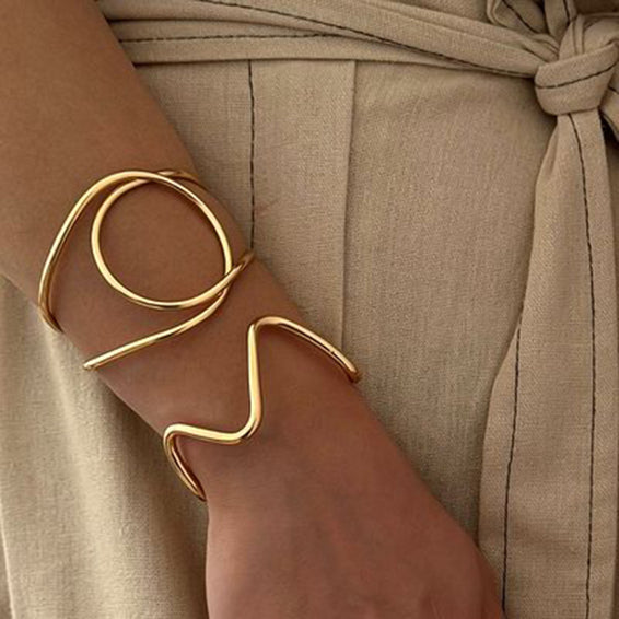 Modern Geometric Cuff Bracelet