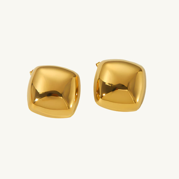 Chunky Cube Stud Earrings