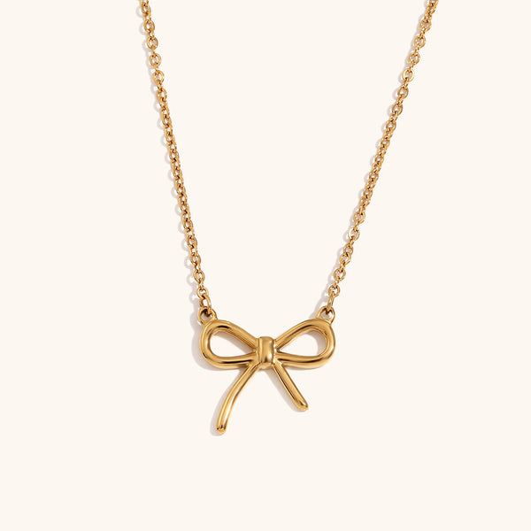 Fancy Bow Chain Necklace