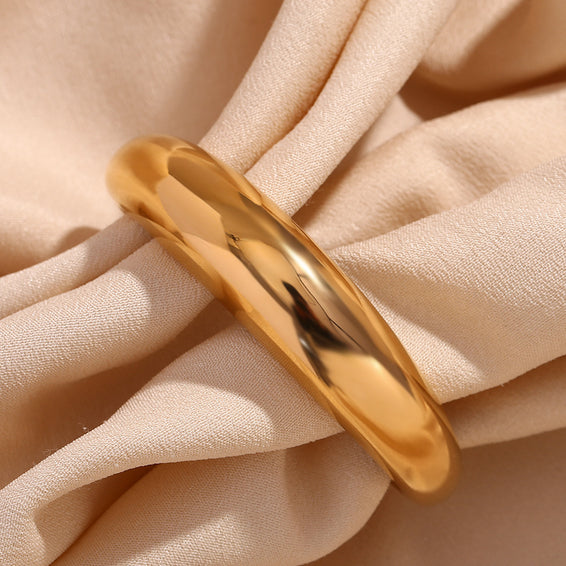 Plain Gold Stackable Cuff Bracelet