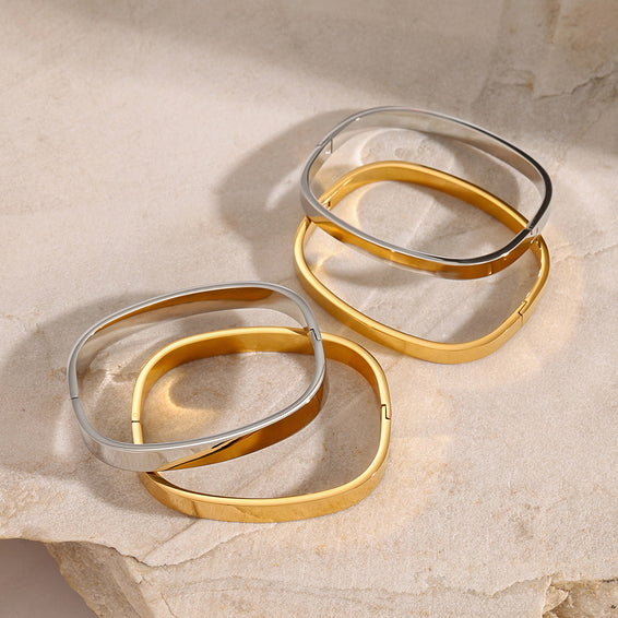 Classic Rectangle Gold Bangle