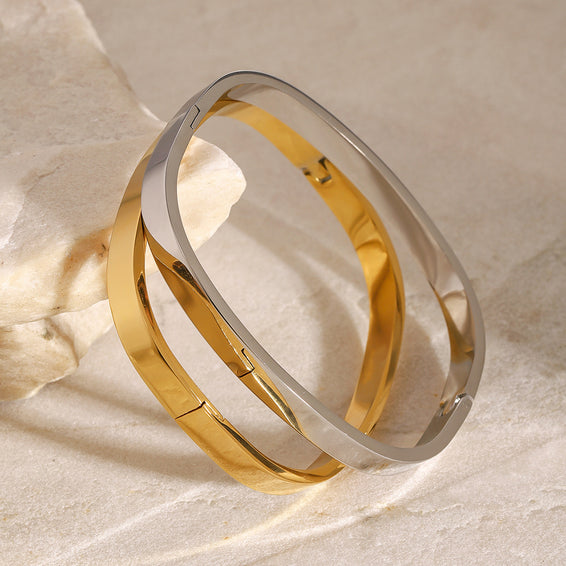 Classic Rectangle Gold Bangle