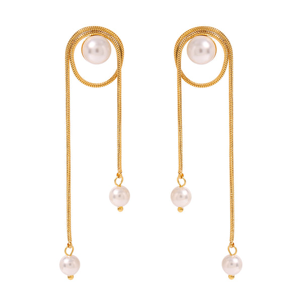 High Fashion Pearl Drop Earrings