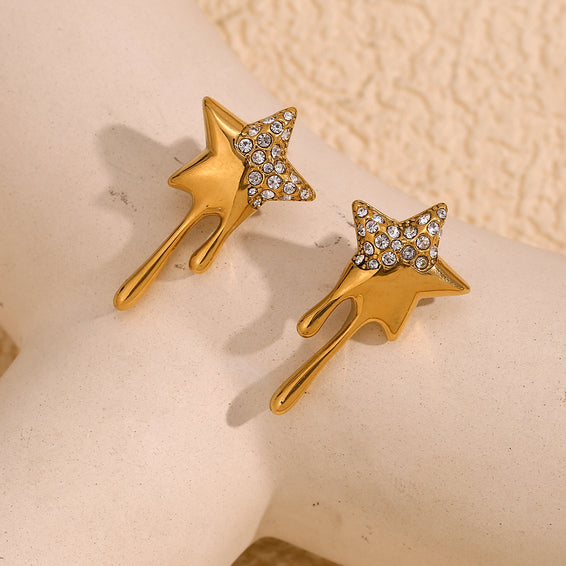 Dripping Star Drop Earrings