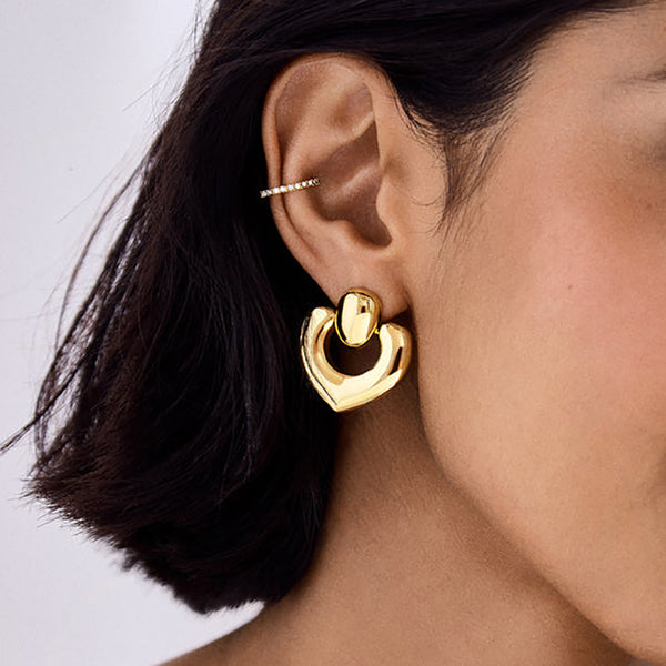 Heart Buckle Drop Earrings