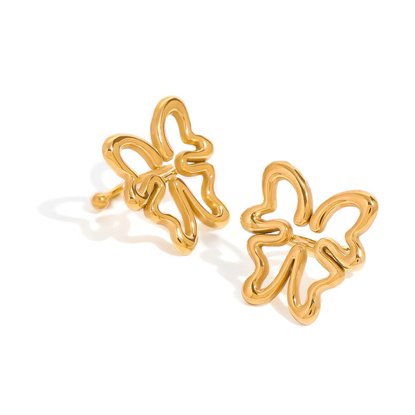 Golden Butterfly Stud Earring