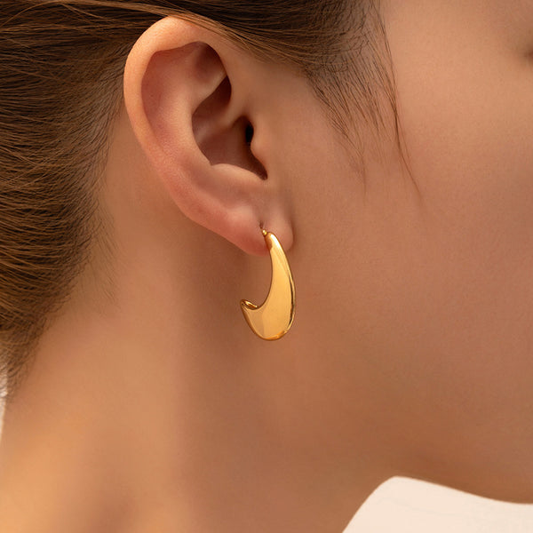 Classic Cashew Hoop Earrings